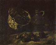 Vincent Van Gogh Still life with Copper Kettle,Jar and Potatoes (nn040 oil on canvas